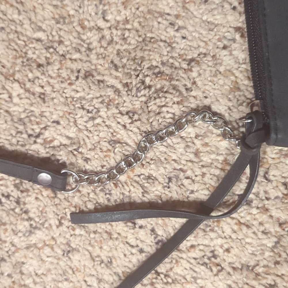 Fringe Black Faux Leather Crossbody Bag - Picture 6 of 16